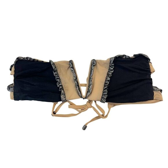 Beach Bunny Smoke & Mirrors Bandeau Bikini Top Cut Out - Size Medium - Picture 1 of 5